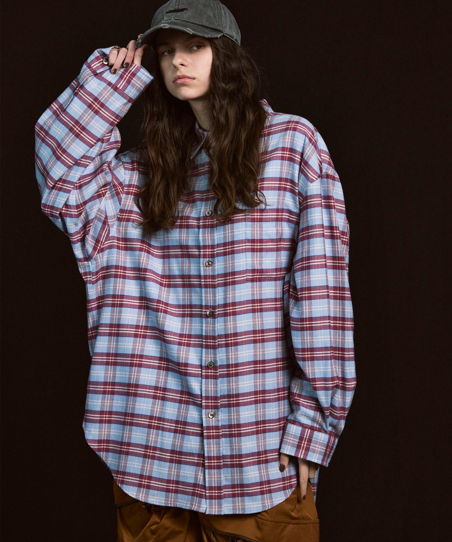 [意大利死库织物] Prime-Over常规衣领衬衫外套