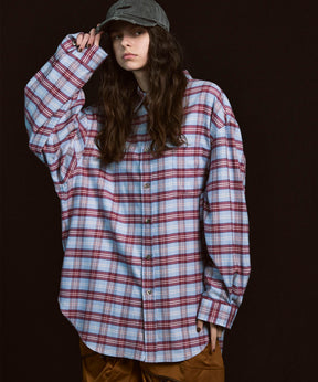 [意大利死库织物] Prime-Over常规衣领衬衫外套