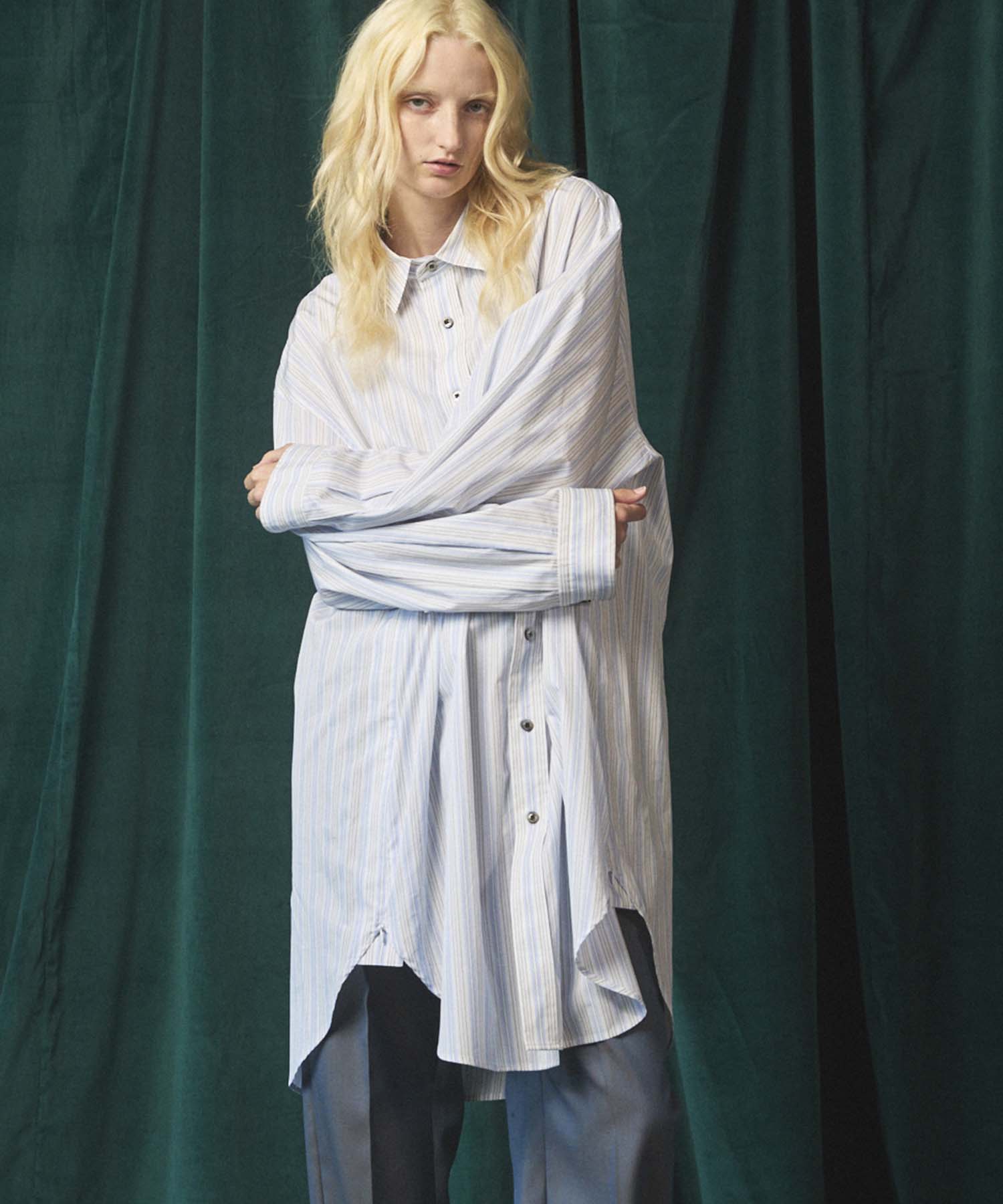 [Sales open at 12:00 on Saturday, September 13th] [Italian Dead Stock Fabric] Prime-Over Maxi Shirts Coat