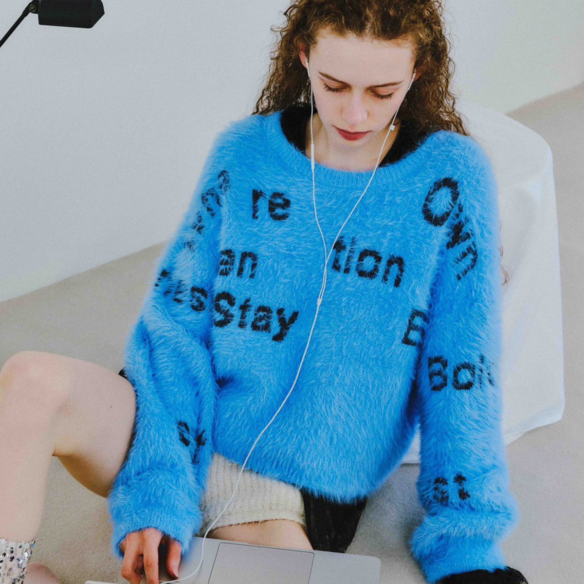 トップス MAISON SPECIAL Shaggy Logo Knit Tops Shaggy Logo Knit Tops