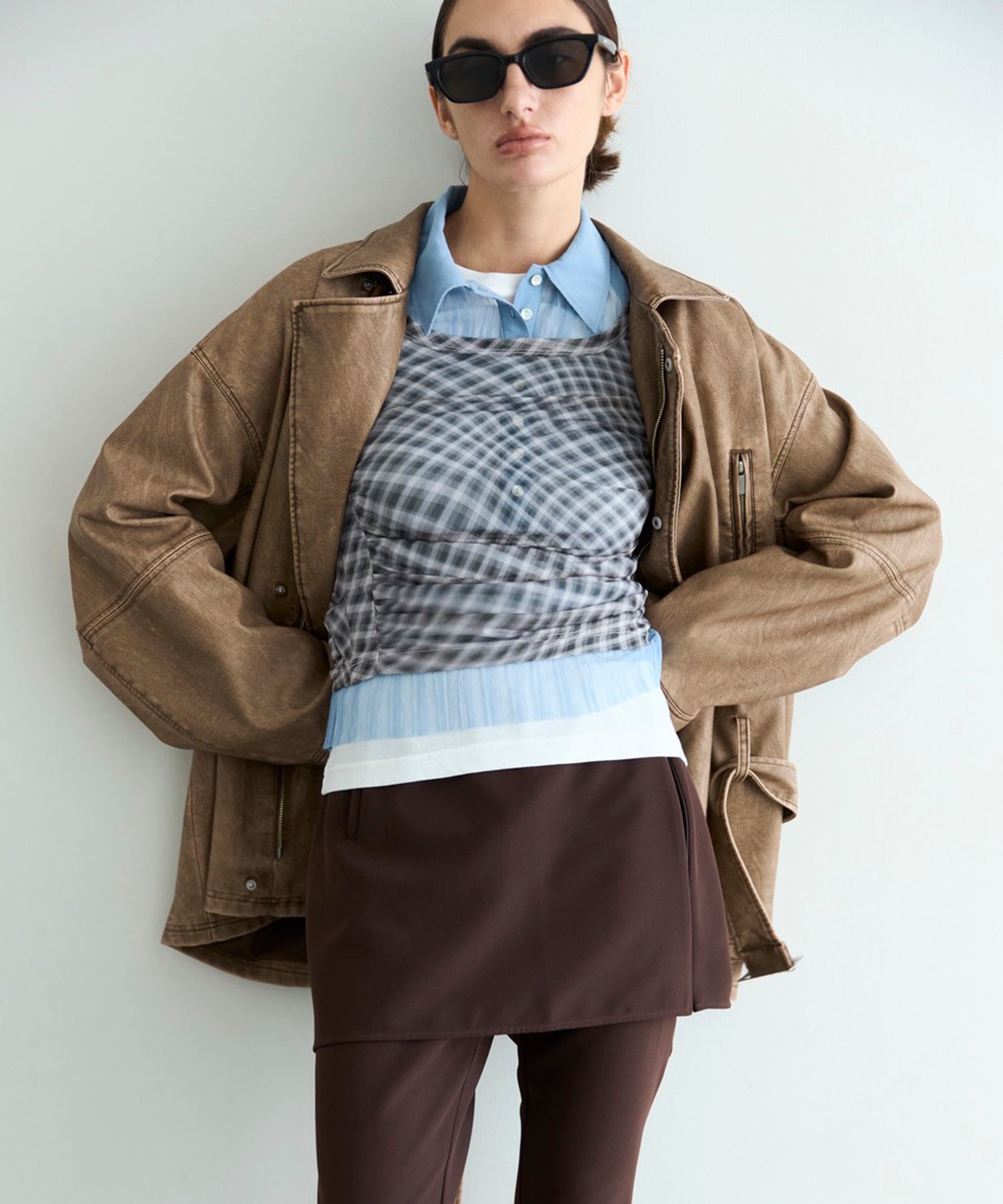 【26SPRING PRE-ORDER】Three-Piece Sheer Polo Top