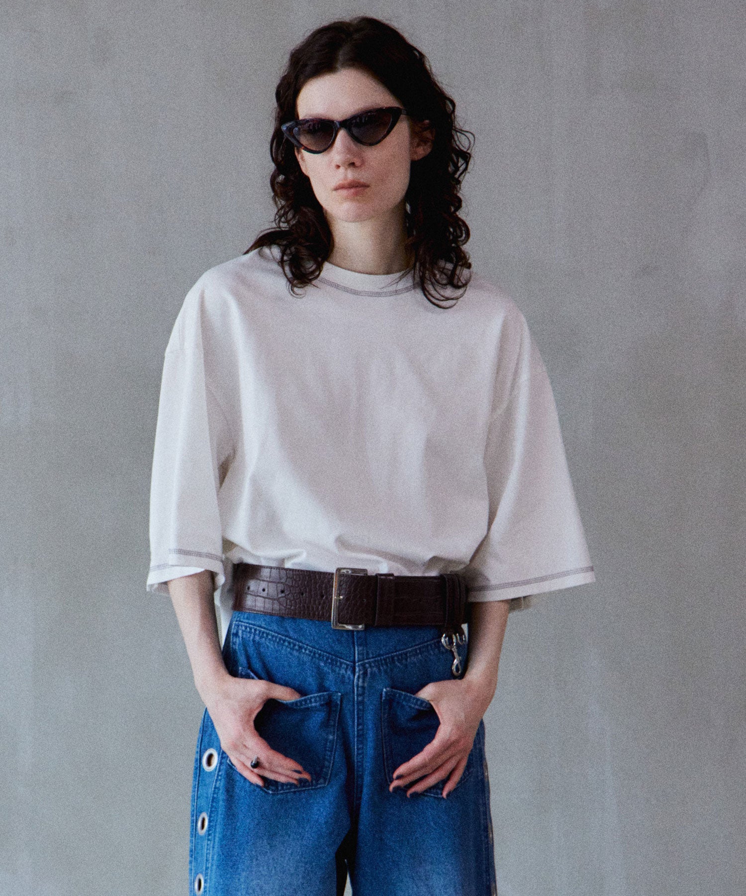 Multi-Way Color Stitch Over T-Shirt