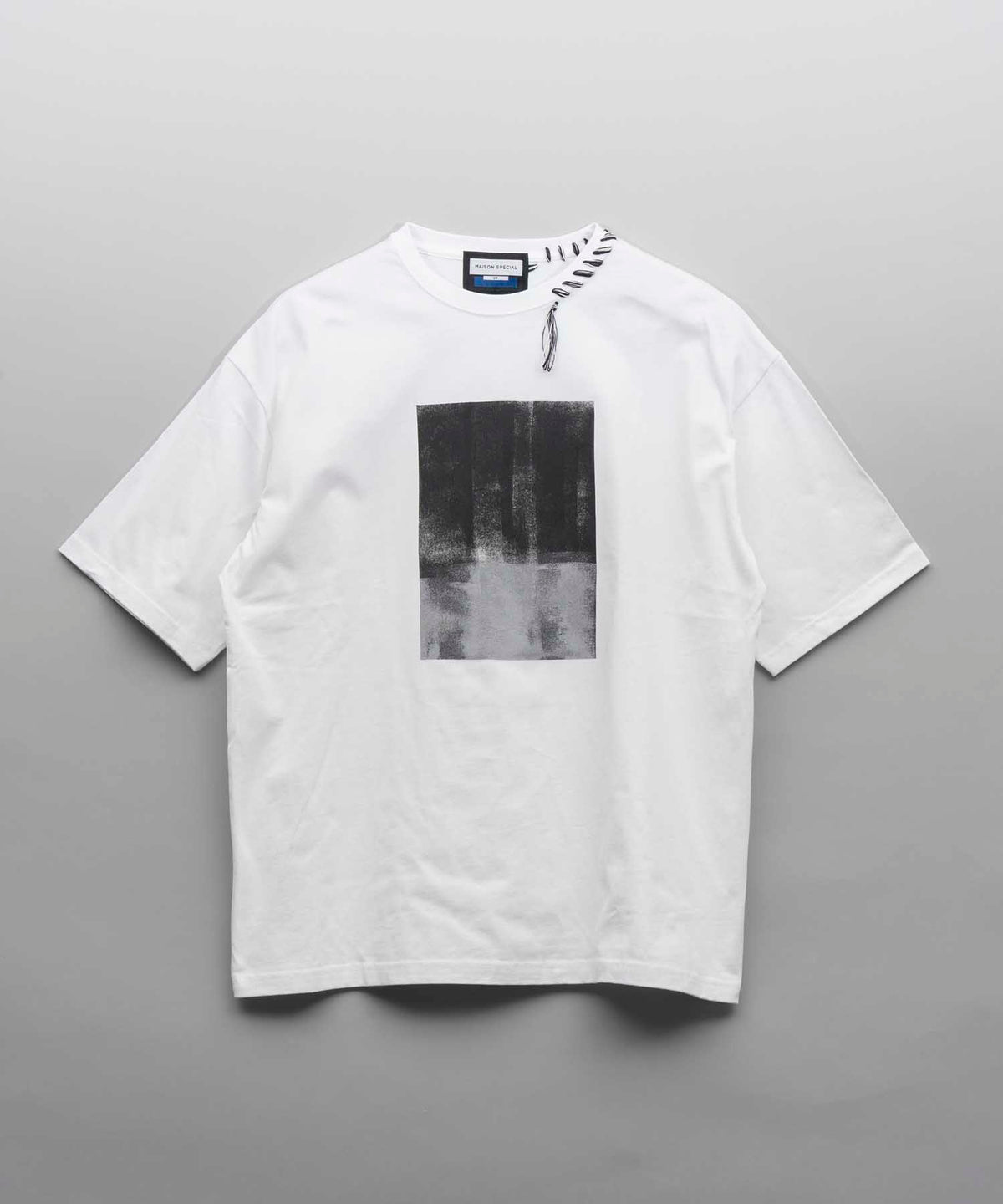 [PRE-ORDER] Abstract Hand-PRINTED OVERSIZED STITCHED CREW NECK T-SHIRT