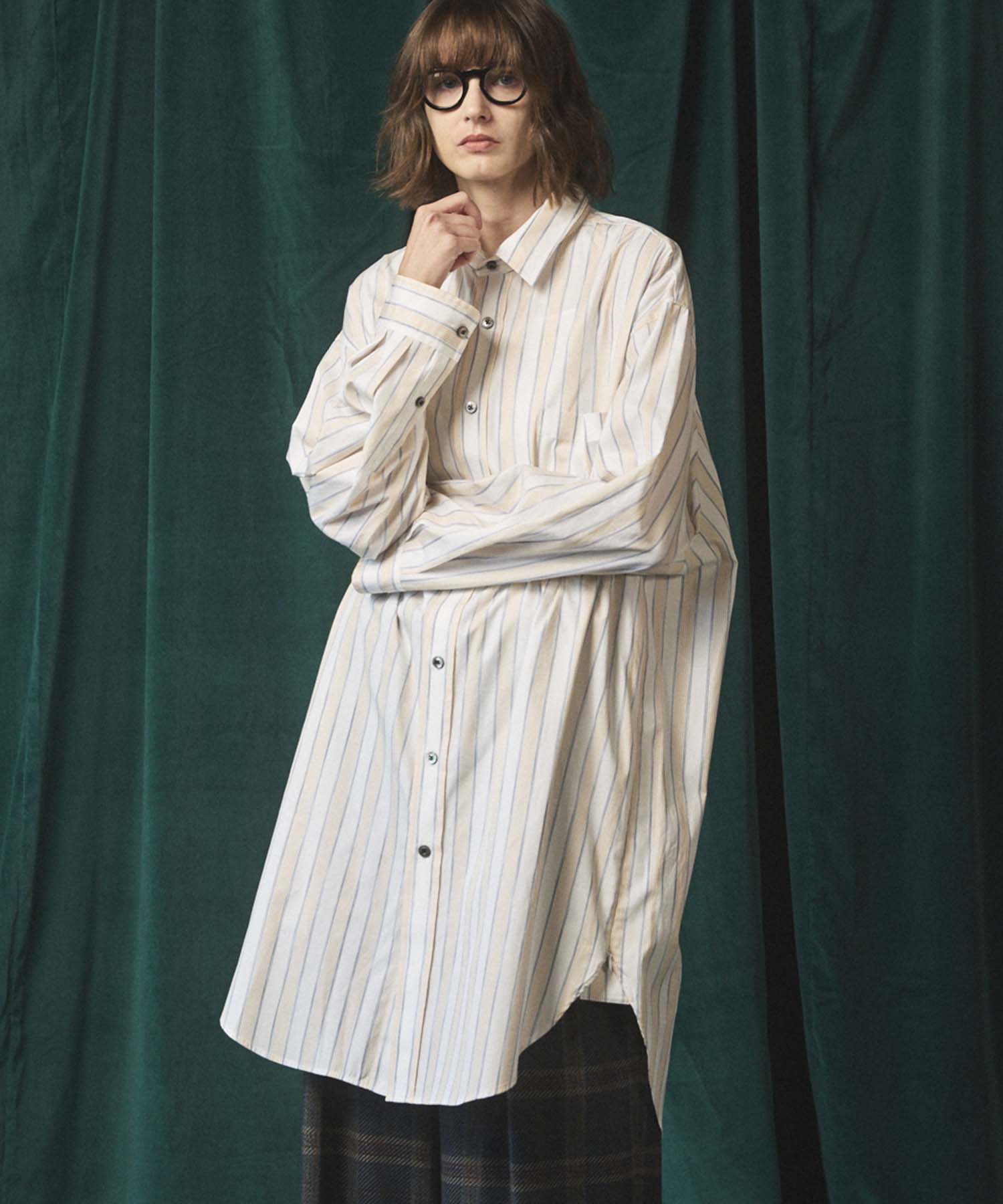 [Sales open at 12:00 on Saturday, September 13th] [Italian Dead Stock Fabric] Prime-Over Maxi Shirts Coat