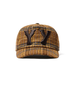 【OPEN YY】YY CHECKRED HEART BONE BALL CAP-MTD