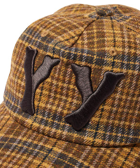 【OPEN YY】YY CHECKRED HEART BONE BALL CAP-MTD