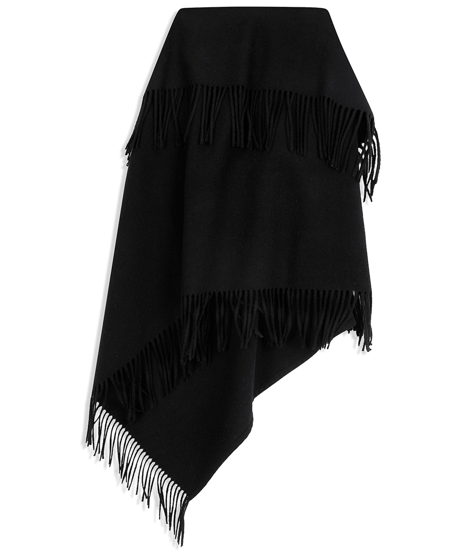 [OPEN YY] FRINGED ZIP SHAWL
