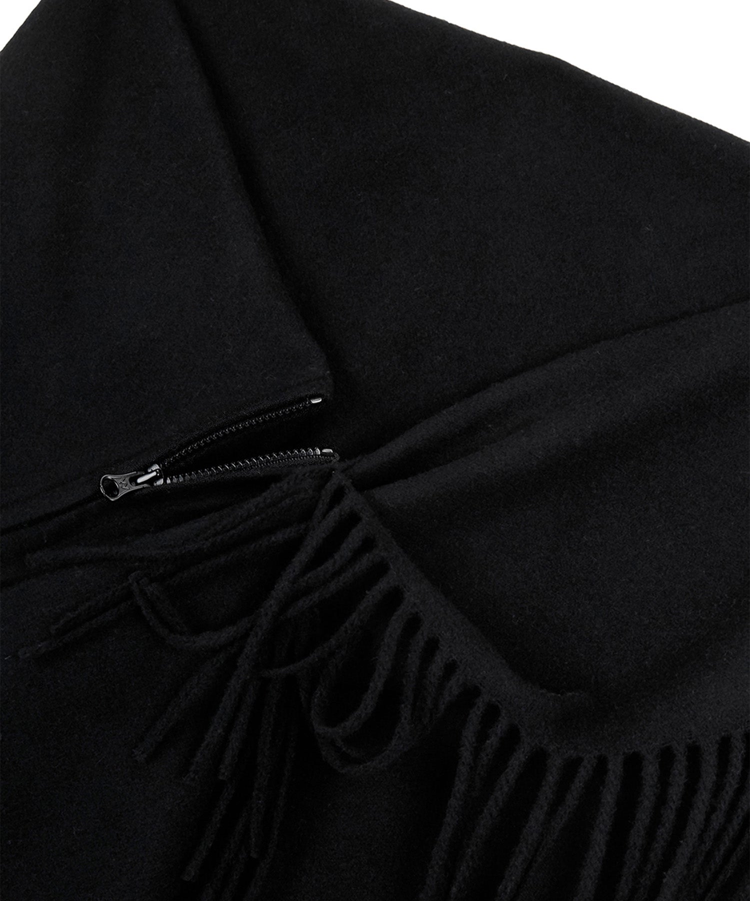 [OPEN YY] FRINGED ZIP SHAWL
