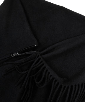 [OPEN YY] FRINGED ZIP SHAWL
