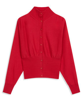 【OPEN YY】BUTTON UP BLOUSON CARDIGAN
