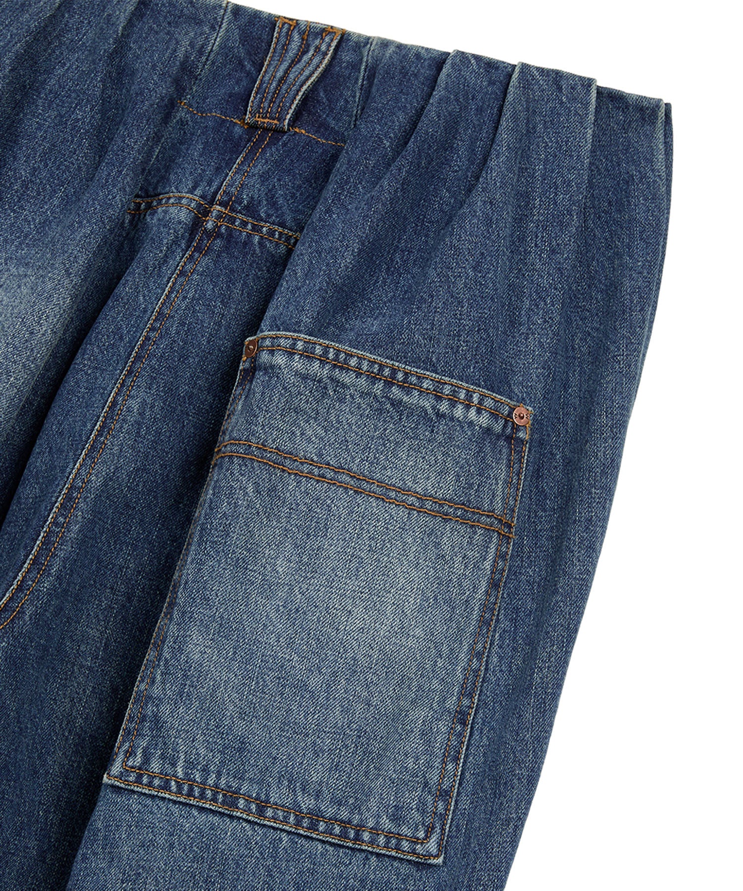 【OPEN YY】FULL GATHER JEANS