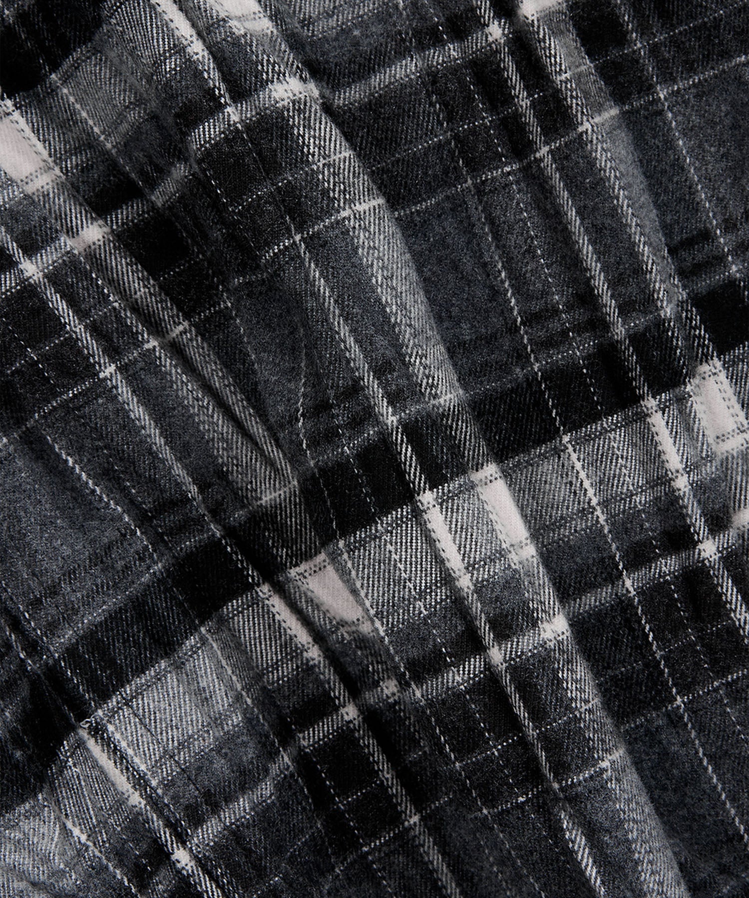【OPEN YY】CHECKERED CRINKLE RUFFLE SHIRT