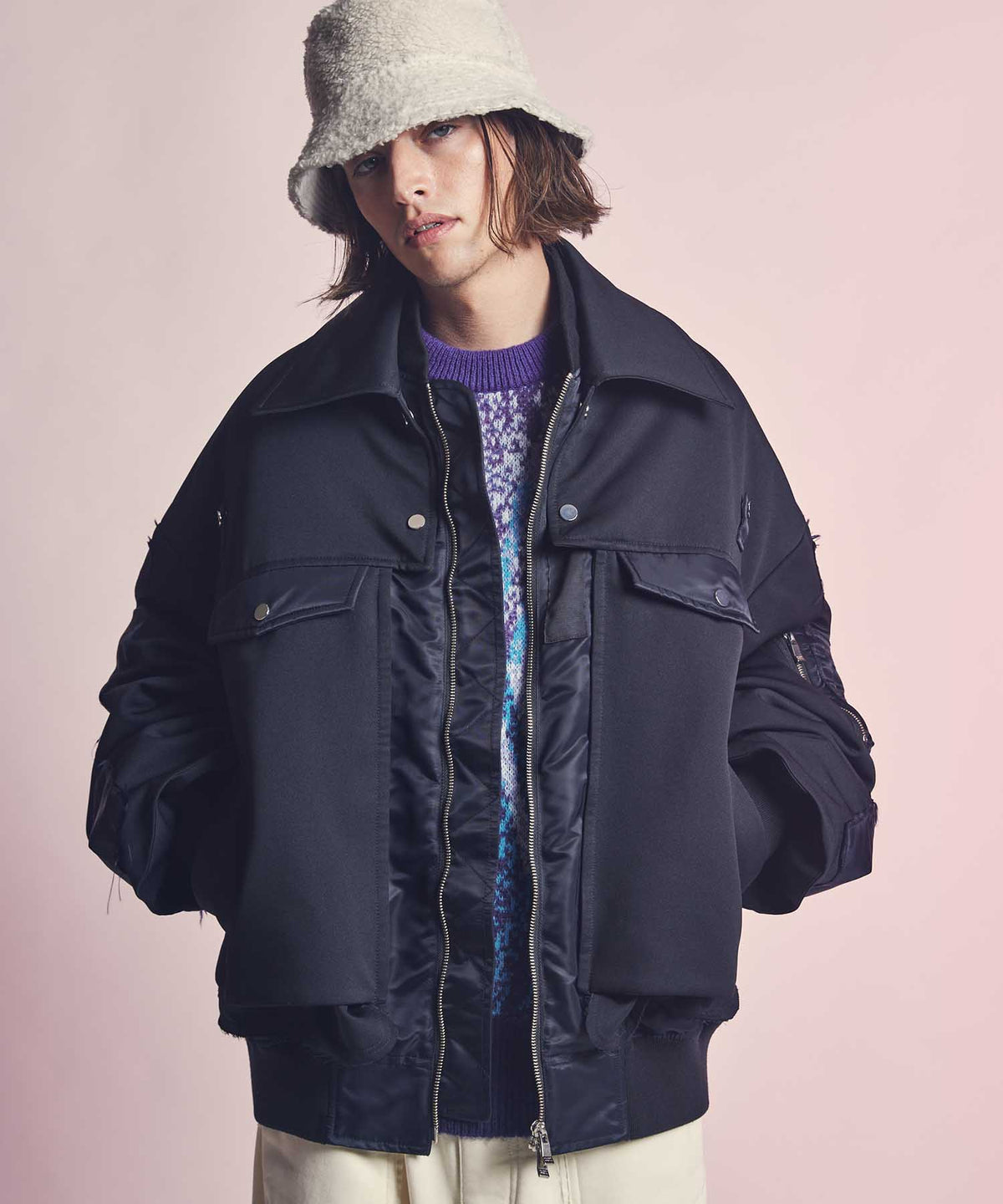 MA-1 Mix Prime-Over Puffer Jacket