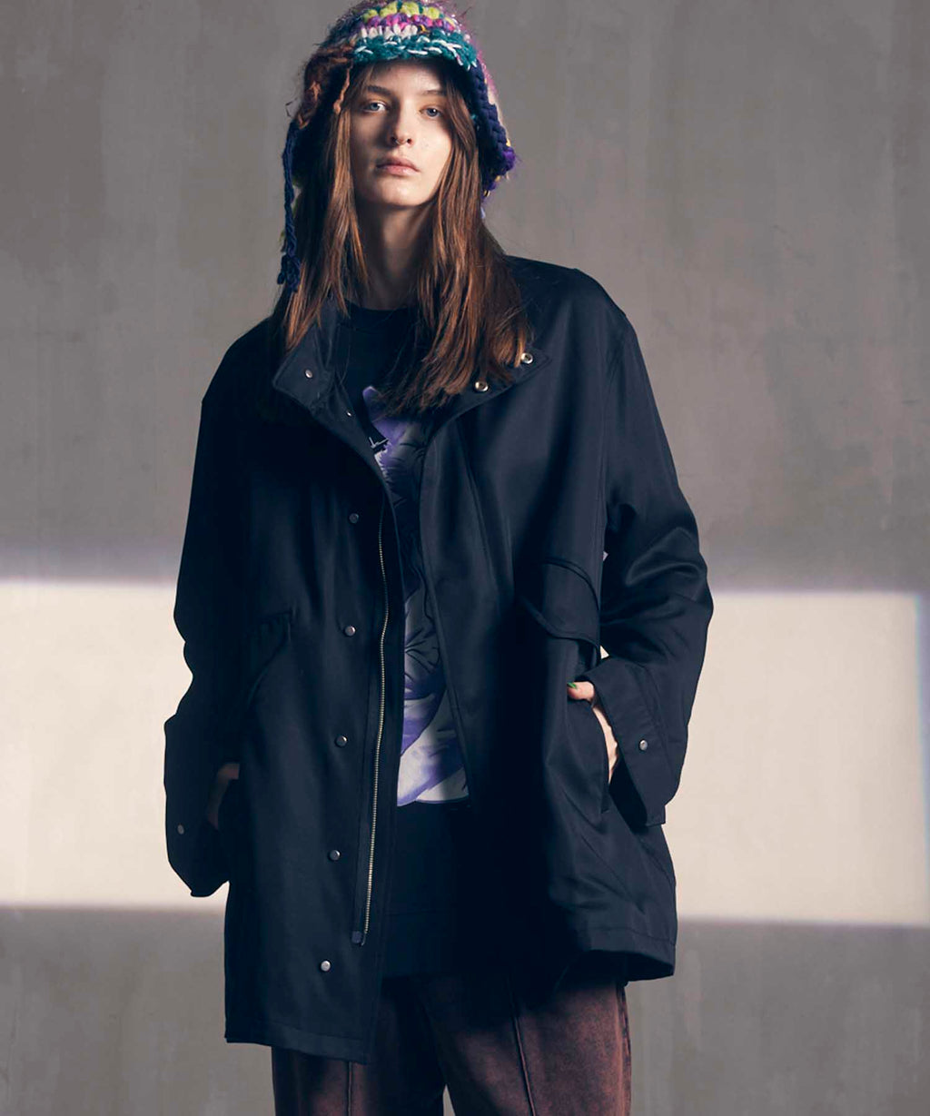 Lyocell Twill Chambray Dress-Over Middle Mods Coat 