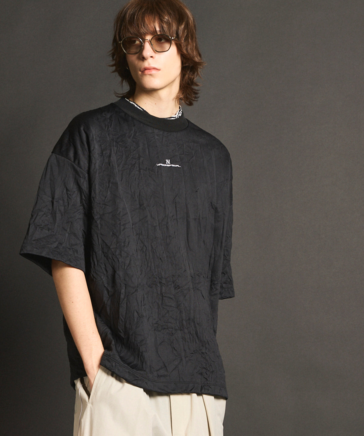 【24SS PRE-ORDER】Catch Washer Logo Embroidery Prime-Over Crew Neck T-shirt