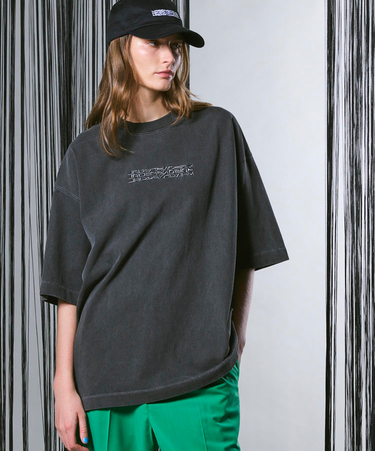 [24SS Pre-Order] Logo Embroidery Prime-Over Pigment Crew Neck T-Shirt