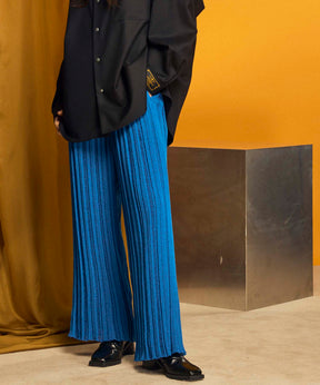 【24AW PRE-ORDER】Prime-Wide Sheer Rib Knit Pants