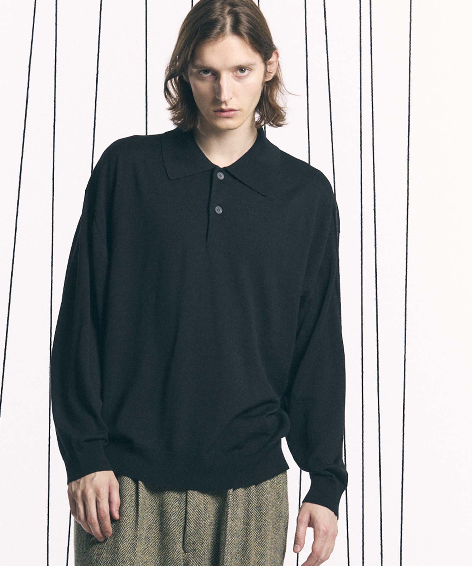 [24AW Pre-Order] SUPER120S HIGH GAUGE PRIME-OVER CREW NECK KNIT (copy)