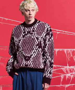 [24AW Pre-Order] Prime-Over Python Crew Neck Knit Pullover