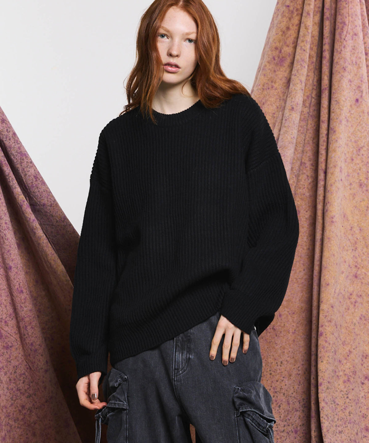 [24AW Pre-Order] Prime-Over Rib Crew Neck Knit Pullover