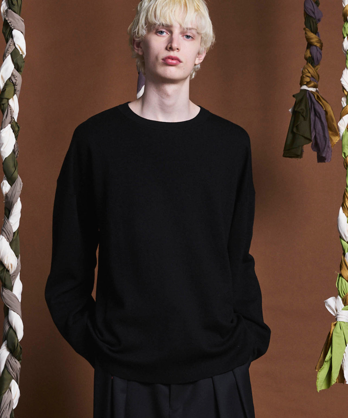 [24AW Pre-Order] SUPER120S HIGH GAUGE PRIME-OVER MOCK NECK Knit (copy)