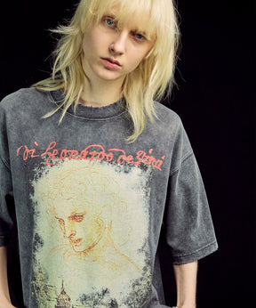 【ART SERIES】「Leonardo da Vinci」Prime-Over Crew Neck T-Shirt