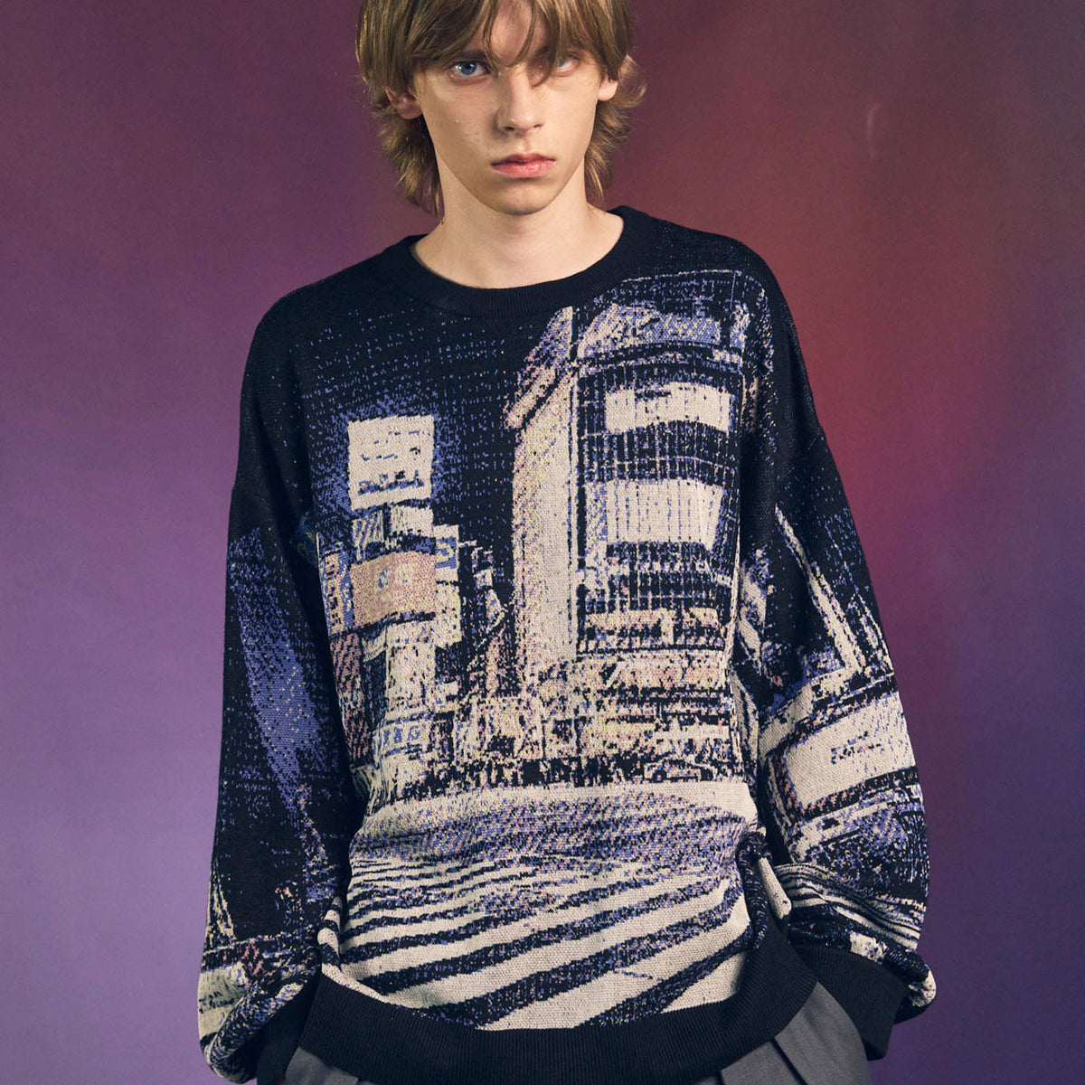 CITY SERIES】「SCRAMBLE」Prime-Over Crew Neck Knit Pullover