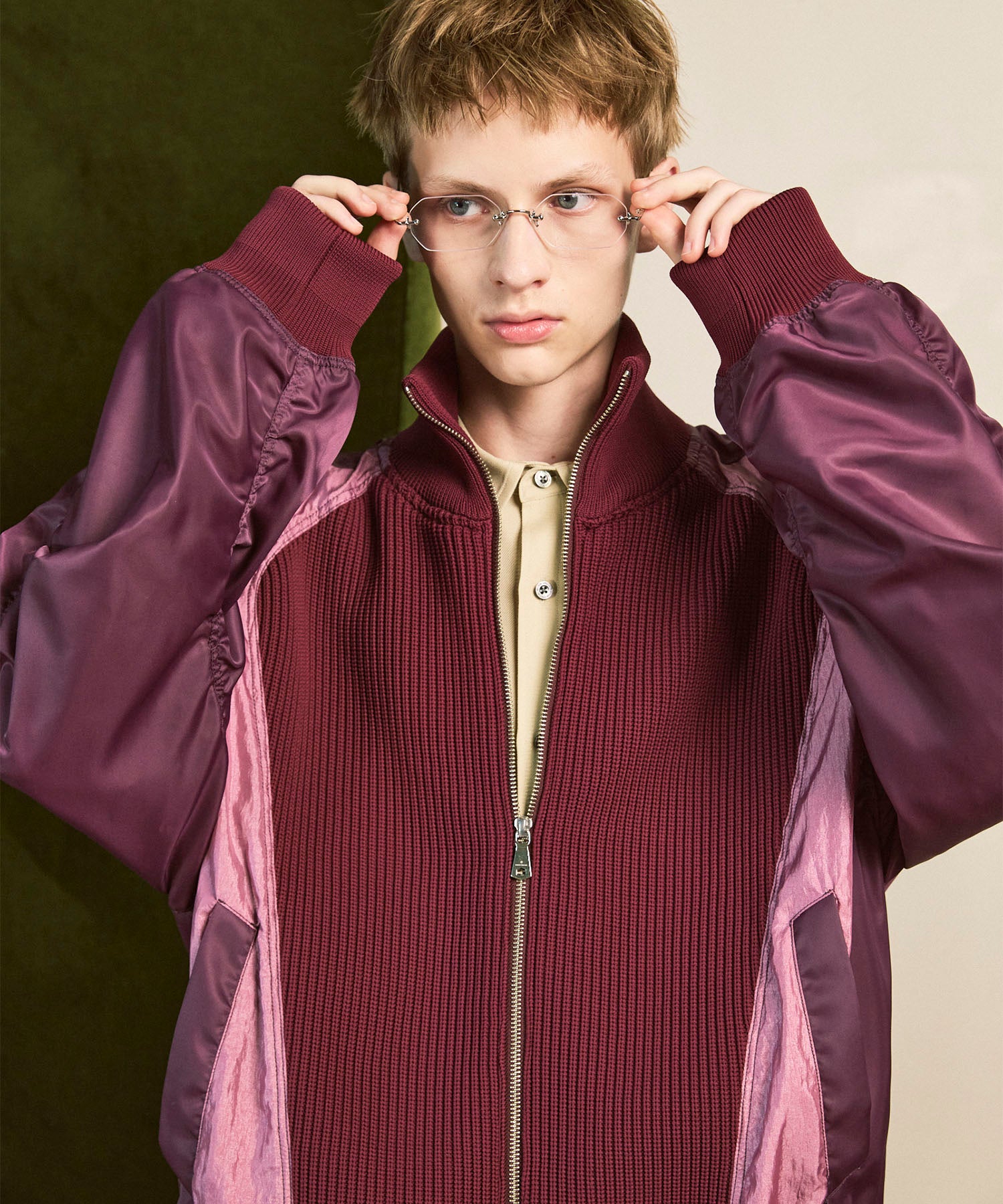 Knit Combination Prime-Over Drivers Knit Blouson