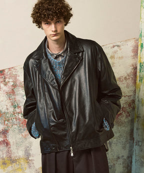 Sheep Leather Tailored Double Rider Jacket