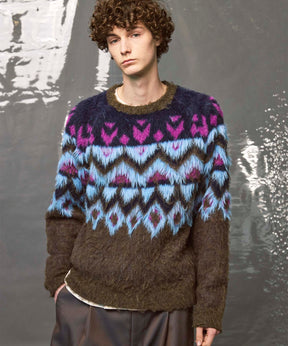 Gradation Short Length Prime-Over V-Neck Knit Pullover