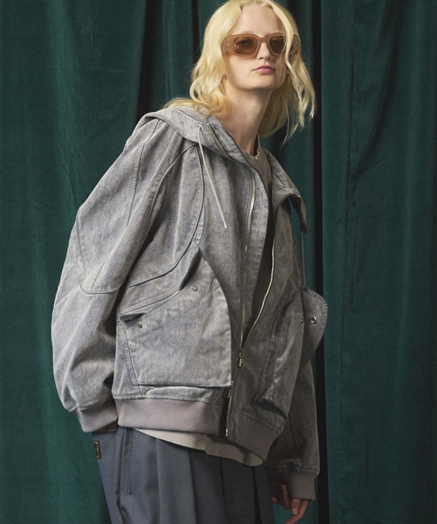 Different Material Docking Prime-Over Military Blouson