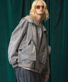 Different Material Docking Prime-Over Military Blouson