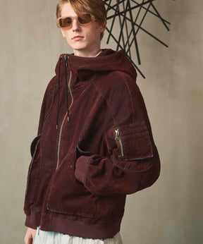 Different Material Docking Prime-Over Military Blouson