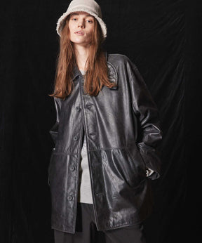 DEAD STOCK Hooded Faux Leather Coat