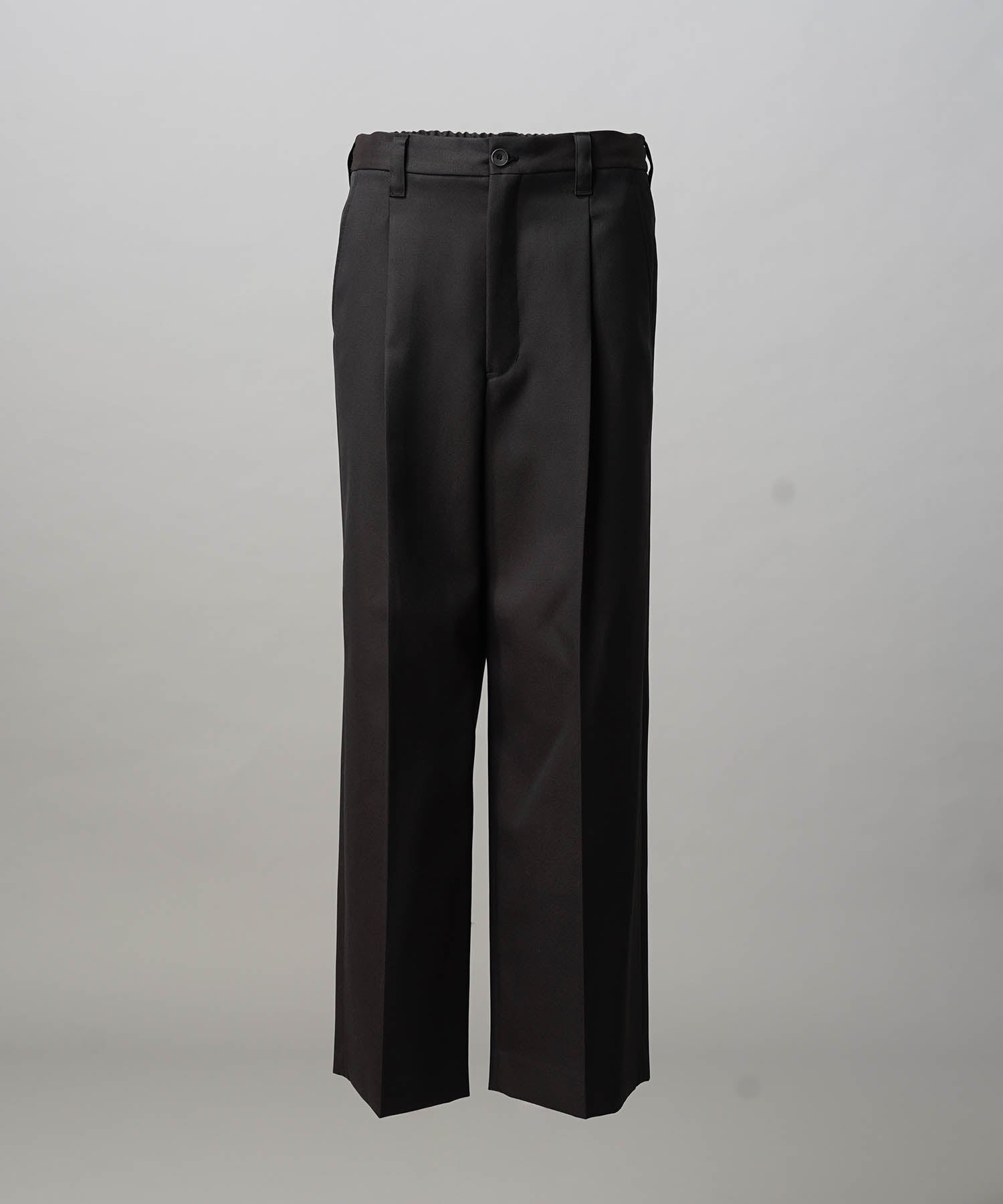 4 Colors Chambray Washable Wool Prime-Wide One Tuck Wide Pants