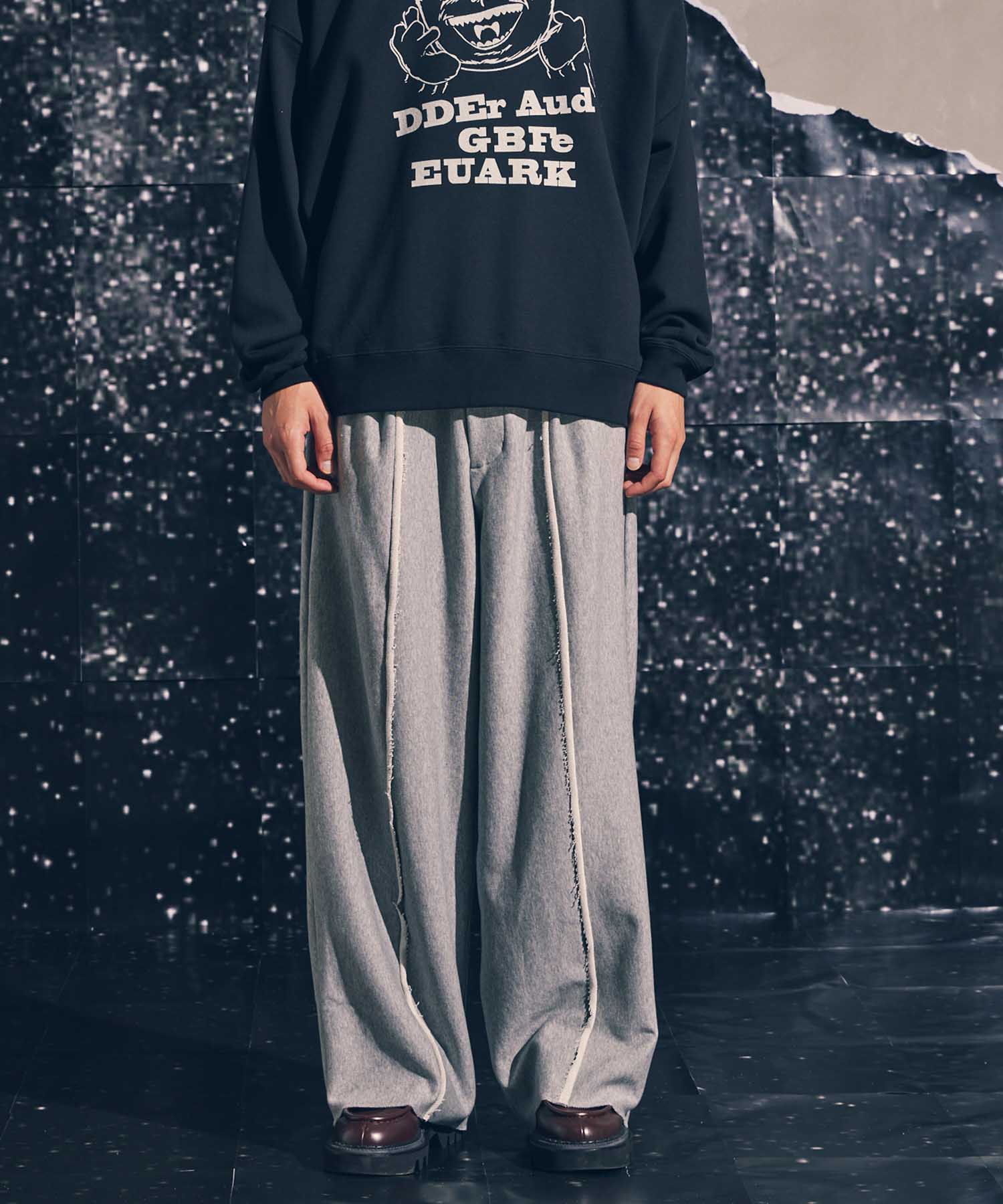 23AW PRE-ORDER】Crush Sweat Prime-Wide Pin tuck Easy Pants