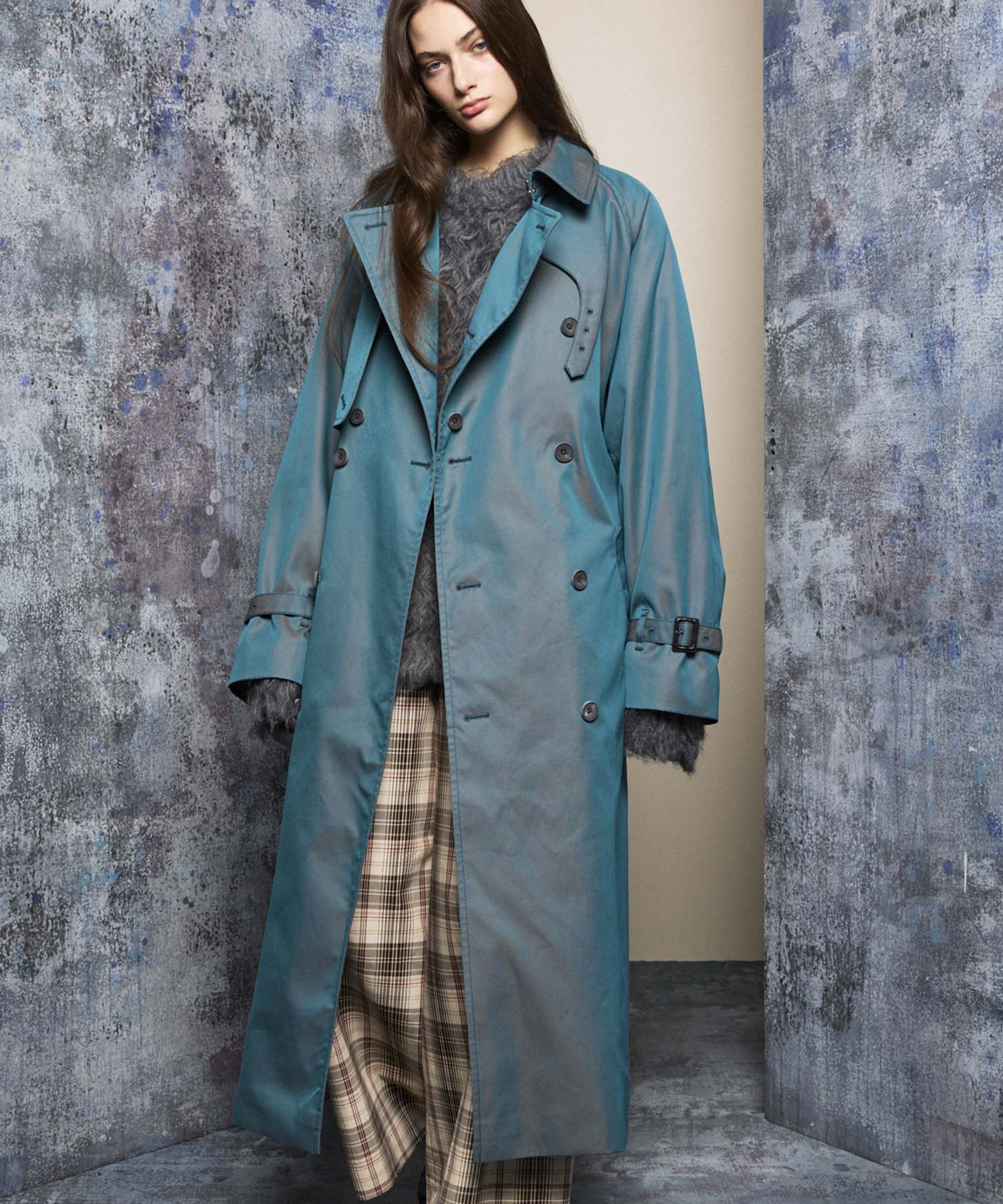 120/2/2/2/2/2/SUVIN Cotton Gabardine Prime-Over Trench Coat