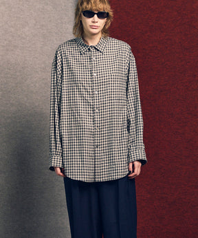 [意大利死库织物] Prime-Over常规衣领衬衫外套