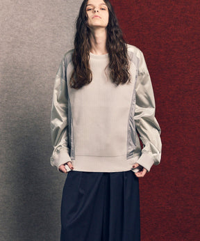 编织组合额叶套头衫