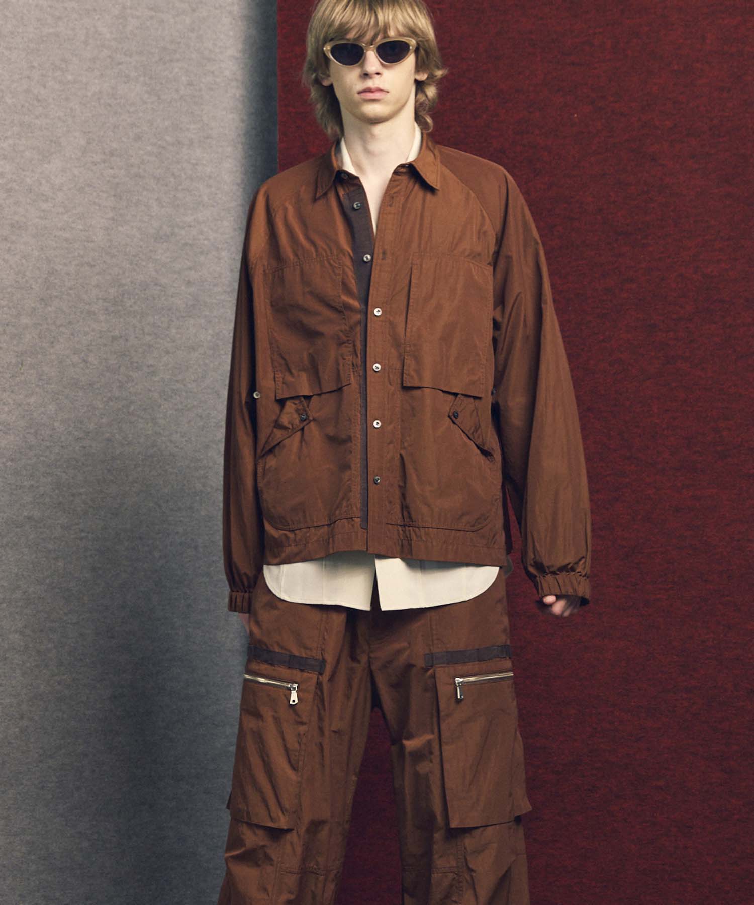 Prime-Over Raglan Sleeve Pocket Shirts Blouson