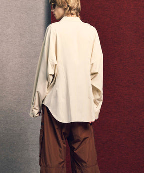 Radial Darts Prime-Over Open Collar Shirt