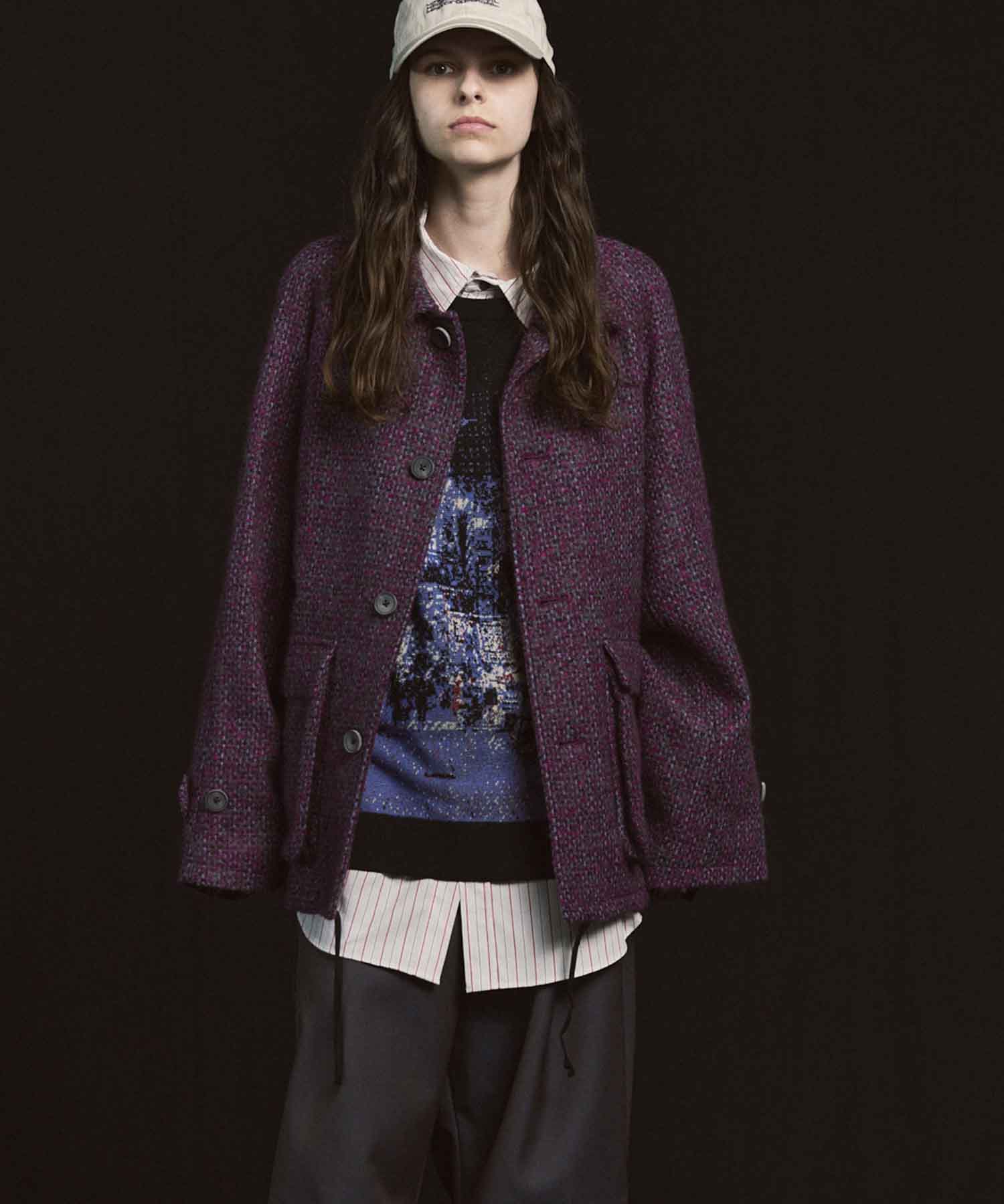 [이탈리아 데드 스톡 패브릭] 프라임 오버 라글란 슬리브는 칼레인 블루슨