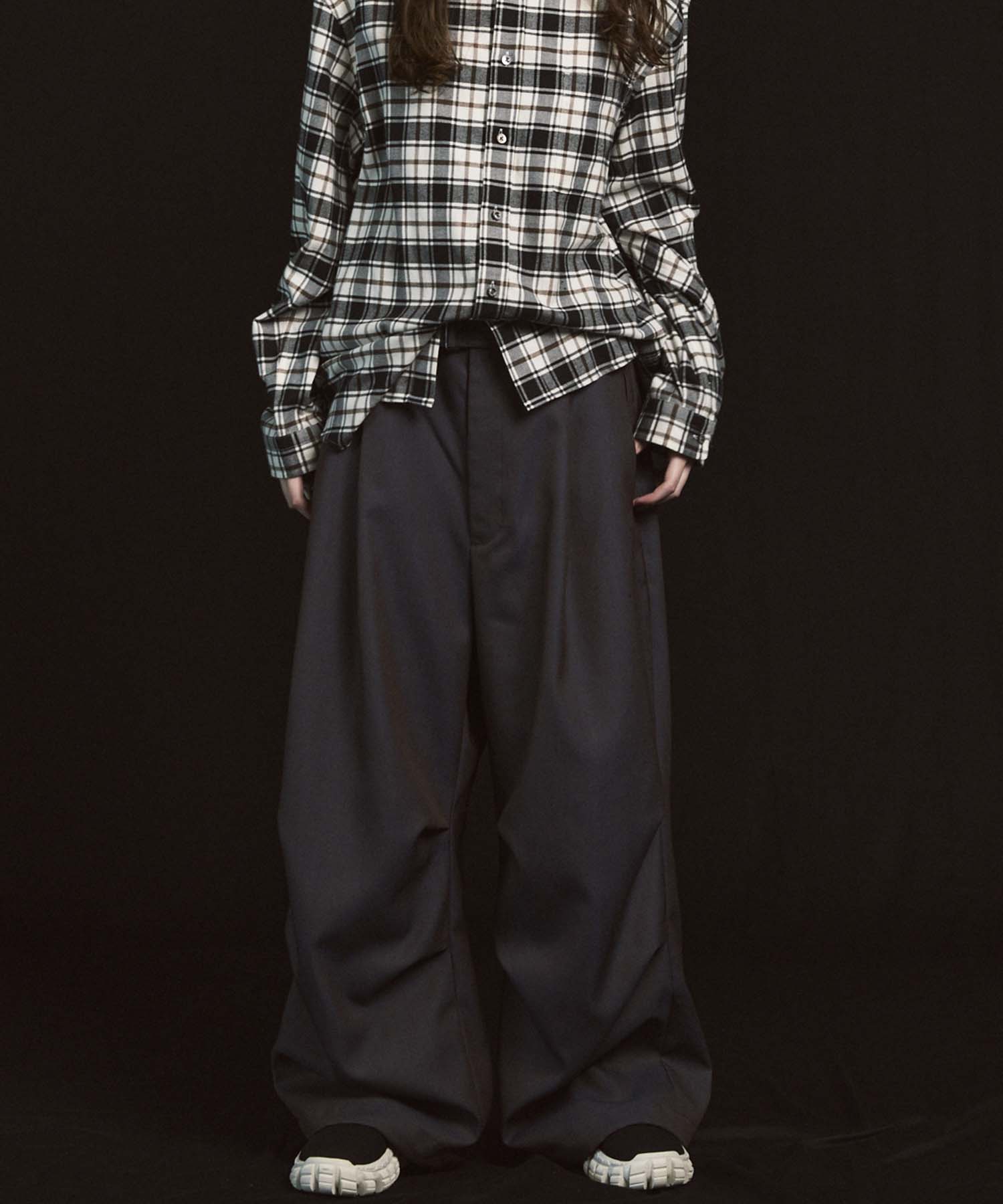 4 Colors Chambray Washable Wool Prime-Wide Snow Pants