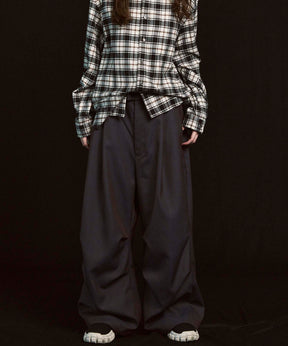 4 Colors Chambray Washable Wool Prime-Wide Snow Pants