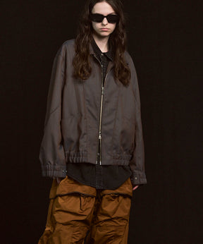 4 Colors Chambray Washable Wool Prime-Over Blouson