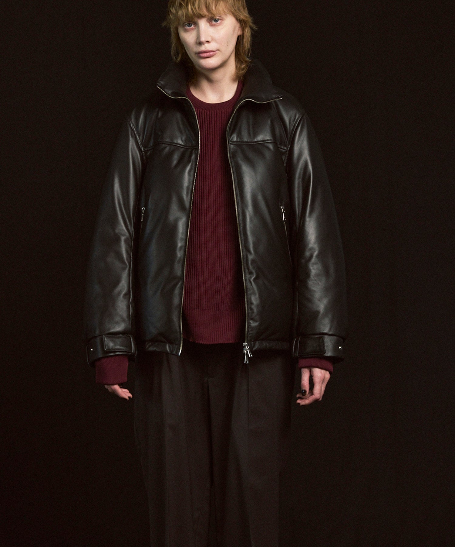 [25AW 사전 주문] 양 가죽 다운 재킷