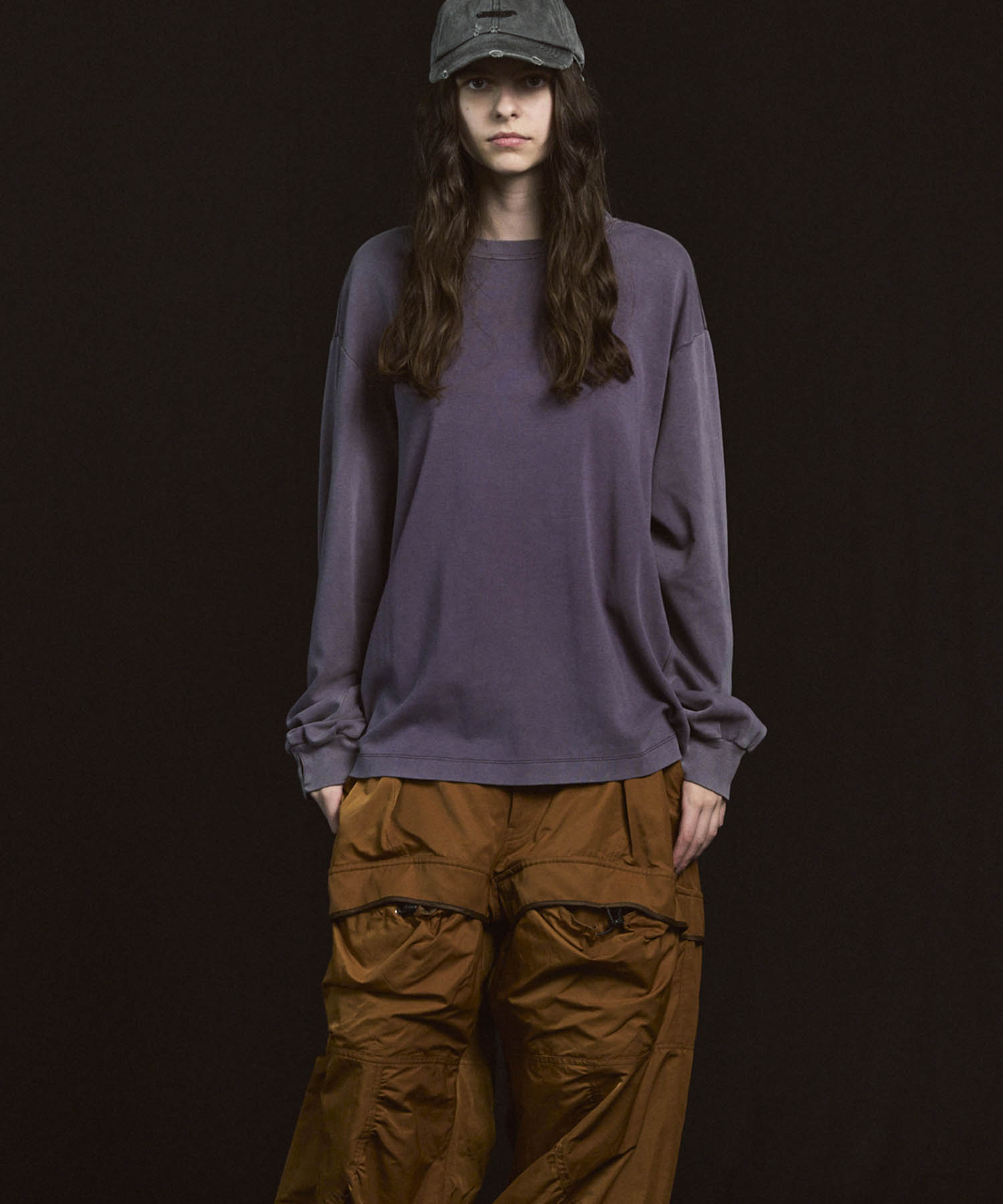 [ex] Prime-Ore-Ore-Ore-Ore-Over Smooth Crew Neck长袖T恤