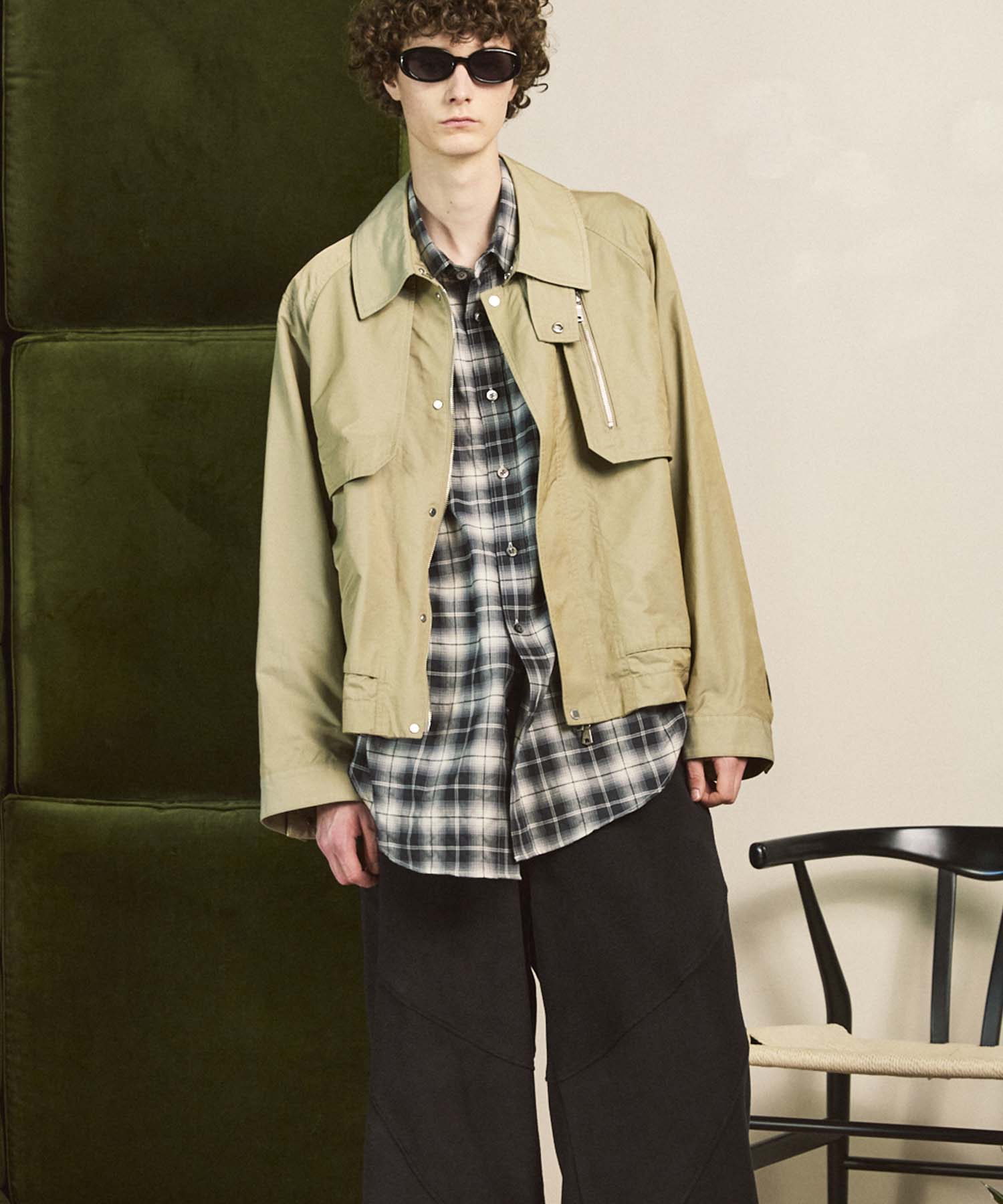 주요 멀티 포켓 블루슨