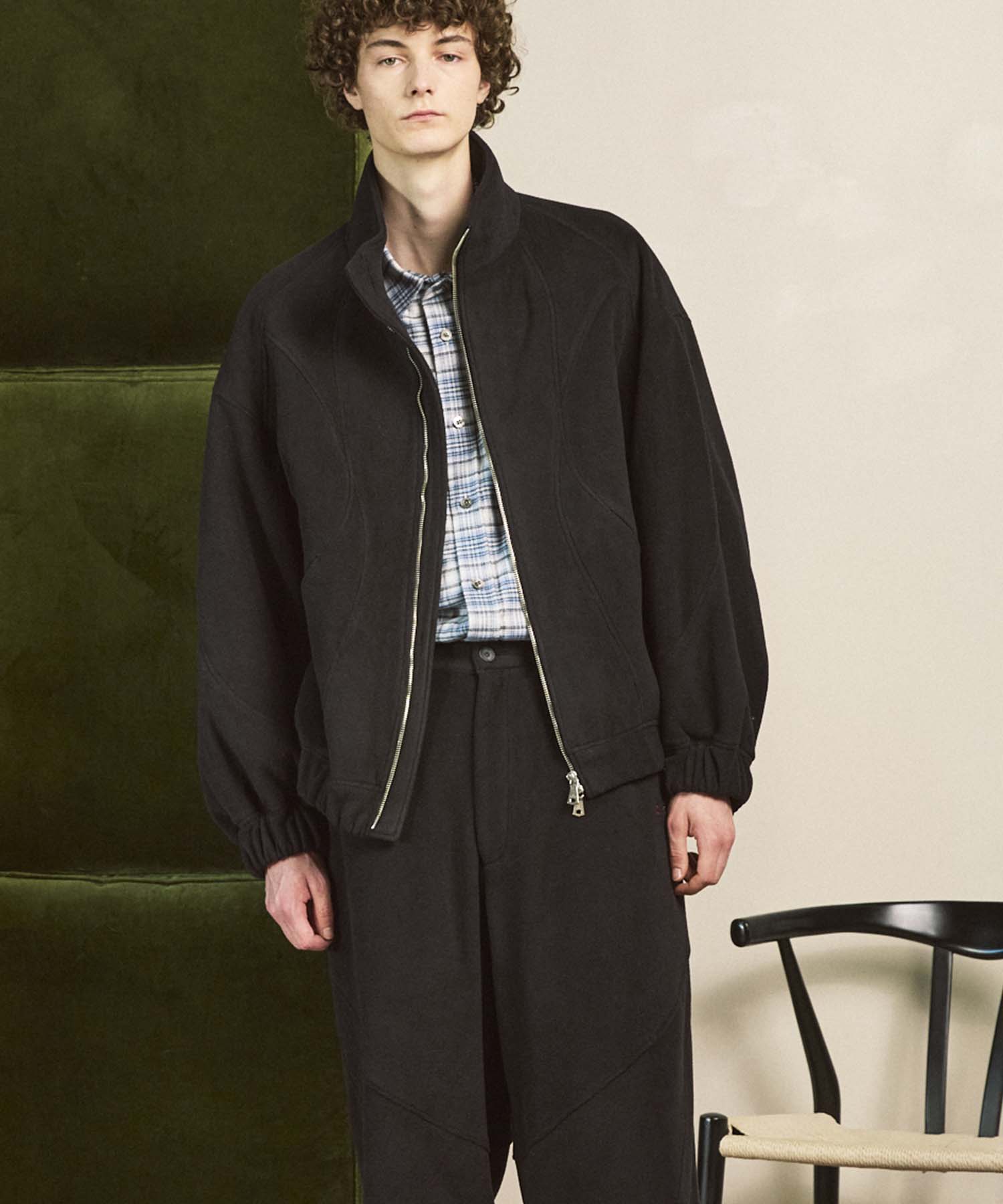 Prime-Over Denim Switching Blouson