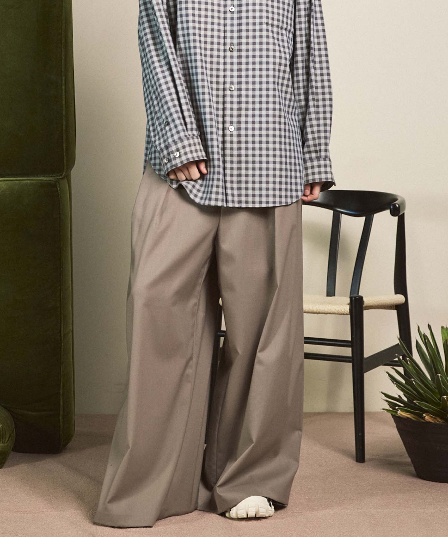 パンツ Wool mix semi baggy slacks Casper John スラックス Wool mix semi baggy slacks/ウール